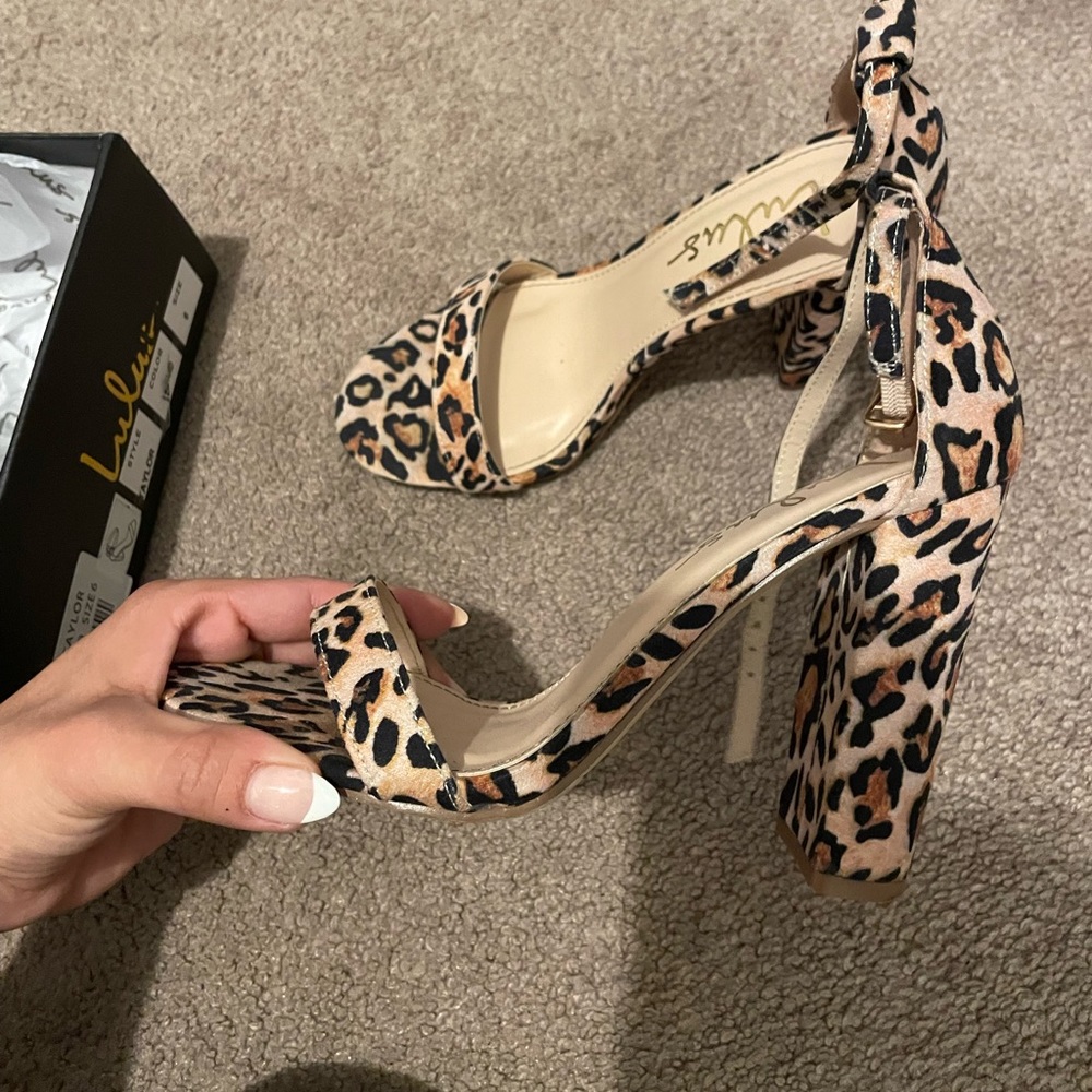 Leopard print heels from Lulu’s
